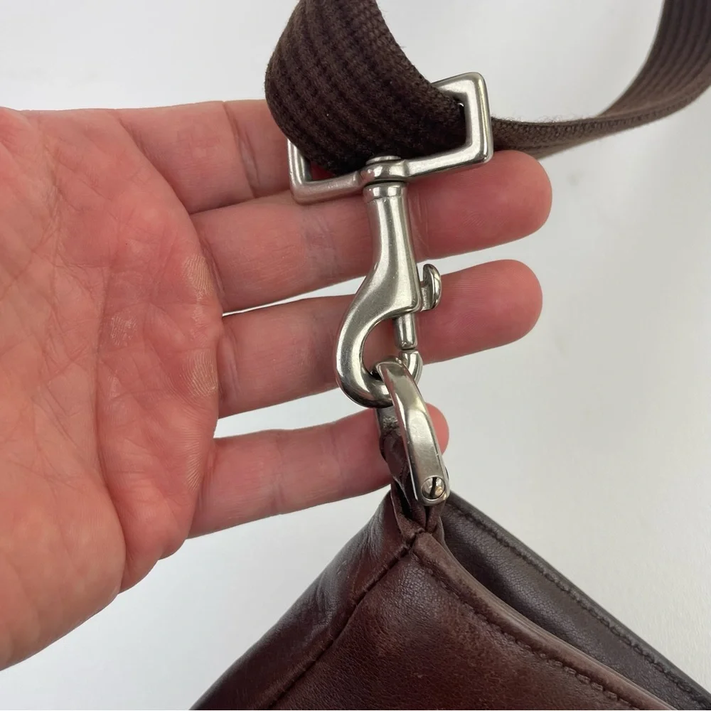 Vintage Coach Crossbody Slim Saddle Bag Brown